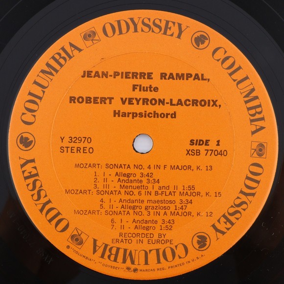 Mozart / Jean-Pierre Rampal - Six Sonatas For Flute & Harpsichord 12" LP Record - Picture 7 of 12